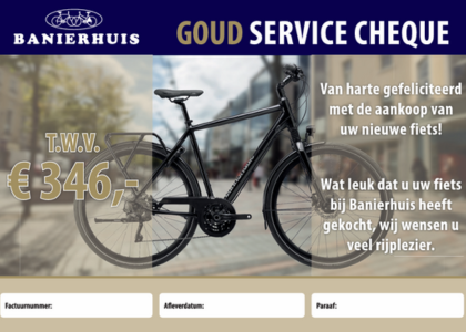 Service Cheque Goud